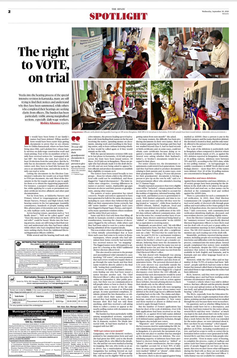 RahulSeeker's tweet photo. Please Please Please read this report by Rishita Khanna on Karnataka SIR. It may not take more than 3-4 minutes. But we must know the conspiracy hatched to make two India within one India.

Those poor people like Gangamma's concern is
- Is it finally done?
- Will we be called again?
- Does this mean our name will be there in the final rolls?

But the most important concern to them is
- Will our name remain in the ration card?

From previous voter base of 5.54 crore 80.62 lakh names were removed. 43.81 lakh people have been issued notices. While the influentials are marked as "VIP-VOTERS" and promised that their name would be directly added to the final rolls without any hassle, people in slums after slums do not know about their future.

India is broken by the institutes like Supreme Court and Election Commission, those who were supposed to protect it against the vile political motivations. Never forgive, never forget.