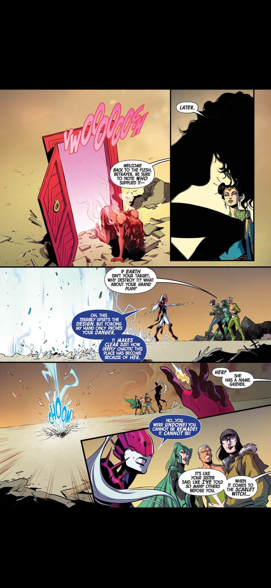 katykats7376's tweet photo. @TFOblivion Hexfinder did not "bring back", she utilized the doorway emanated by Wanda herself to reconstitute Wanda as the door was made of wanda’s own magical essence which is a trace of her power Hexfinder just leveraged this existing magical construct of Wanda's to reassemble herself https://t.co/yZ2nk8swHR