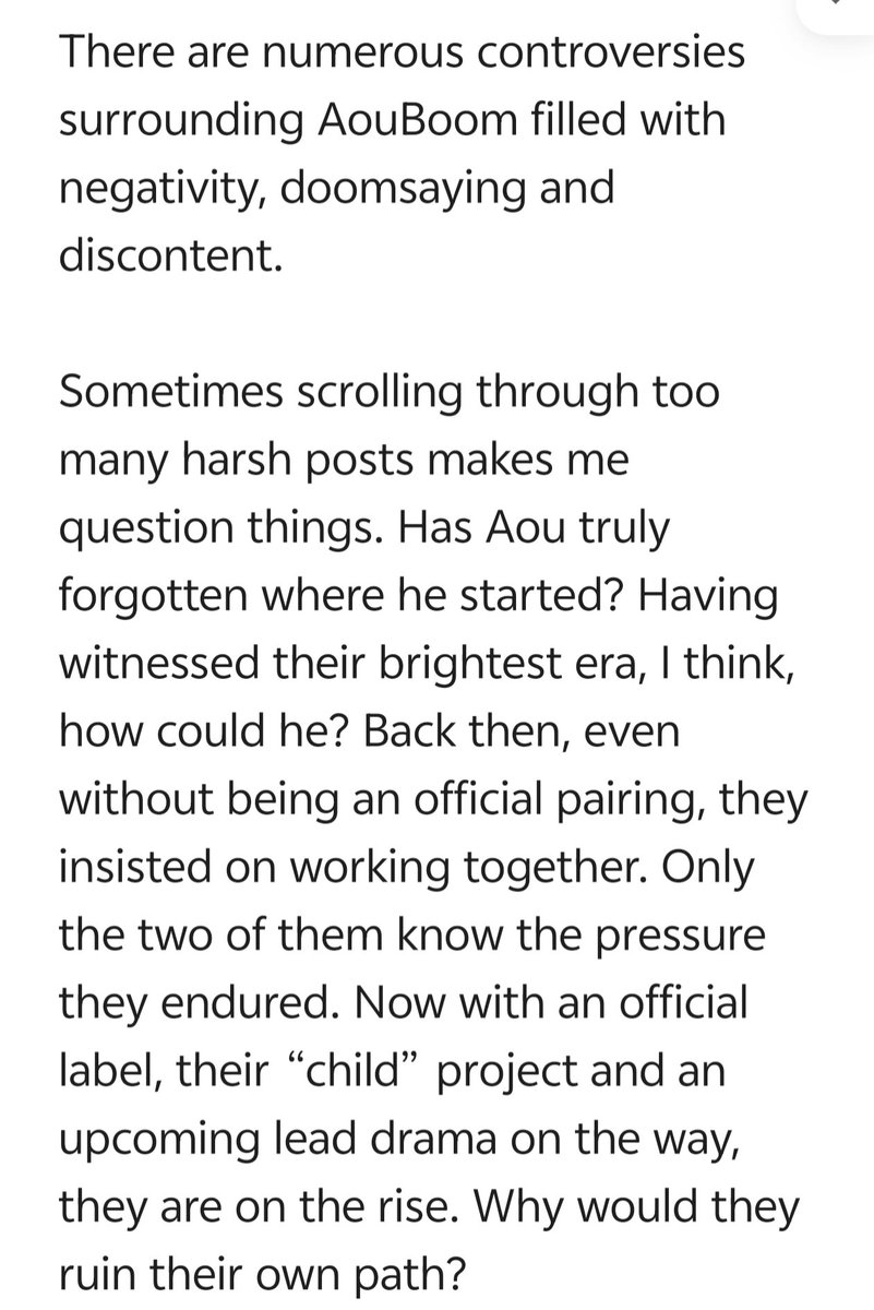 Niann_99's tweet photo. Please be considerate with your words. As employees of the agency, they have little say over many things. Instead of targeting AouBoom,we should trust and support them, instead of constantly shouting that they will drift apart. Why spread all this negative energy?
#AouBoom https://t.co/68EuftUDWt