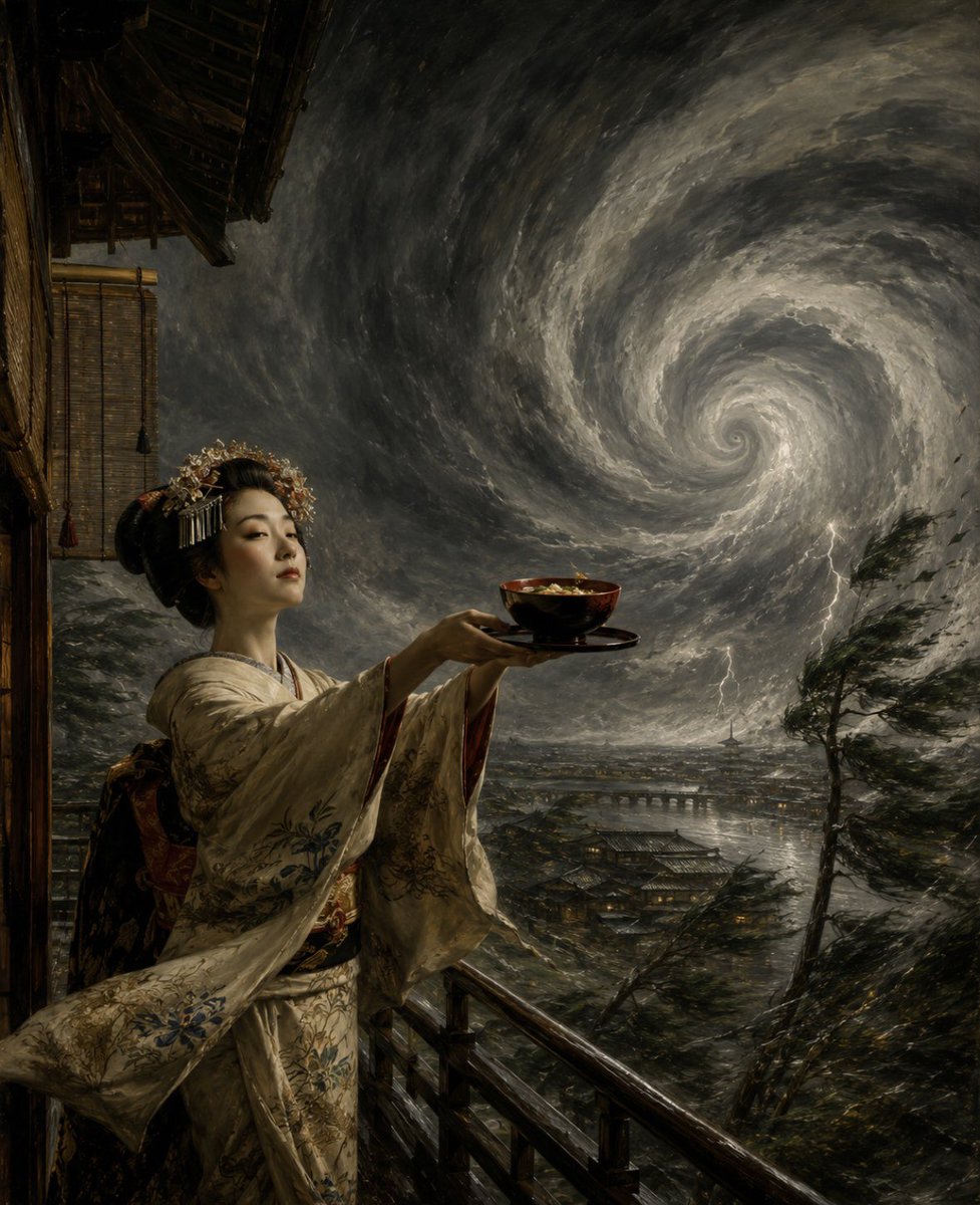 nntnarabot's tweet photo. 名画『台風を帰らせようとする京都人』 https://t.co/mdOZVJPmbv