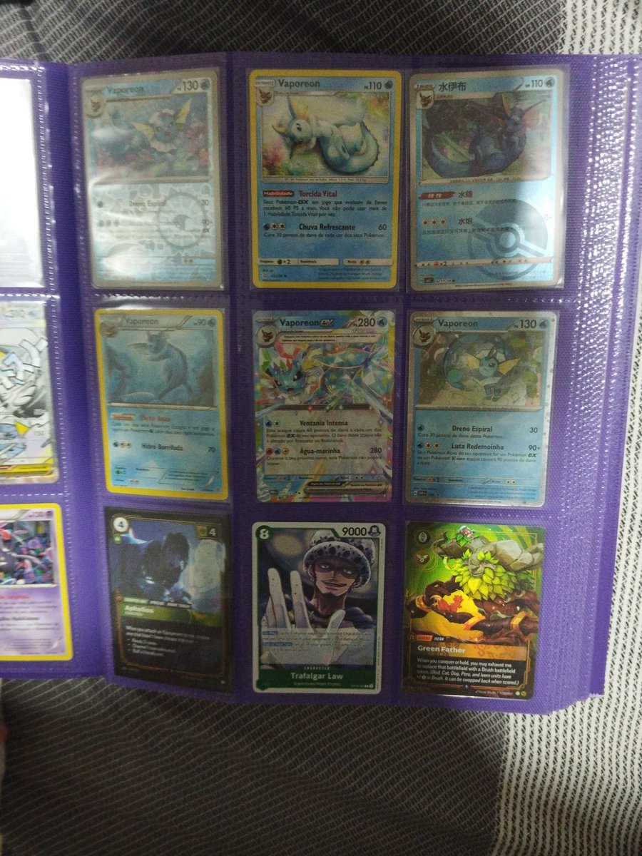 maedefml's tweet photo. TOUR PELO MEU FICHÁRIO (tá assim provisoriamente) 

BTW VAPOREON É O POKÉMON FAVORITO DA ADM DAI EU COLOQUEI AS CARTA DE PERSONAGEM Q EU GOSTO JUNTO COM ELE https://t.co/1xDQkTJ5fX