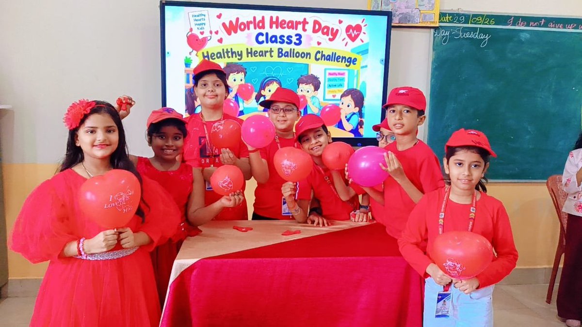 SunbeamSLN's tweet photo. 🏆❤️ World Heart Day ❤️

Little hearts, big lessons! 💓✨

Our young learners celebrated World Heart Day with enthusiasm and joy through a fun-filled Balloon Challenge, Heart-Friendly Talks, Walking Activity, and interactive awareness moments. https://t.co/7xNynYcxz5