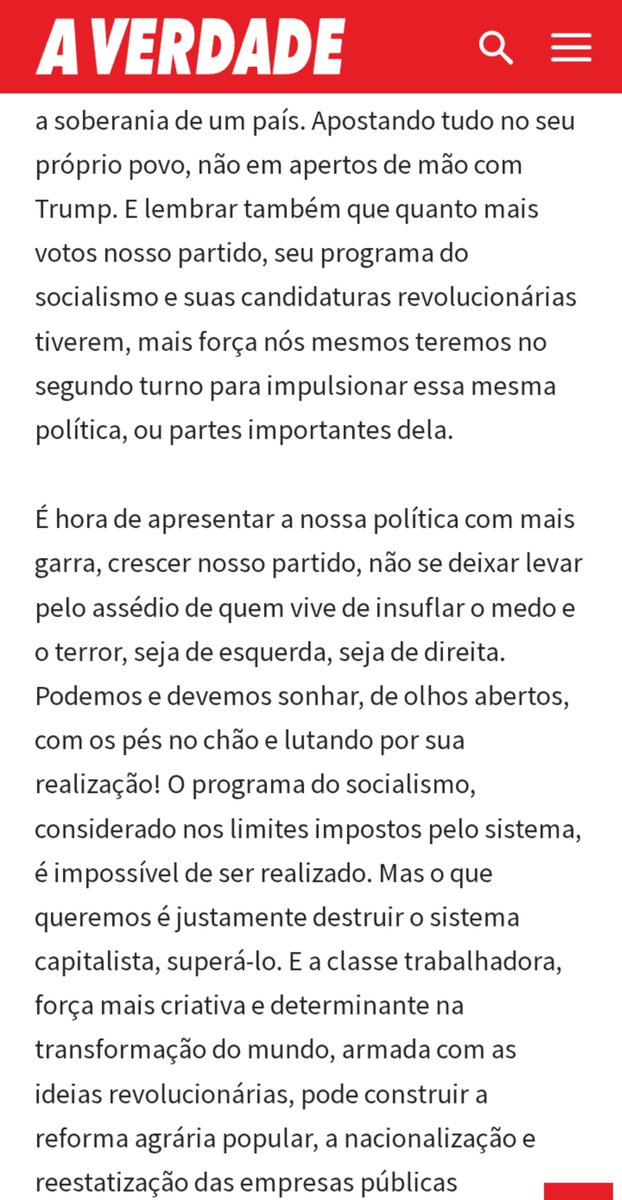 99PRETTYSAD's tweet photo. Camaradas, leiam essa matéria do JAV que eu tenho certeza que vai mudar o pensamento de quem tá considerando votar no 1° turno em quem NÃO REPRESENTA O POVO BRASILEIRO. Votem em quem representa e luta pelo proletariado! https://t.co/pIWqLcFzoY
