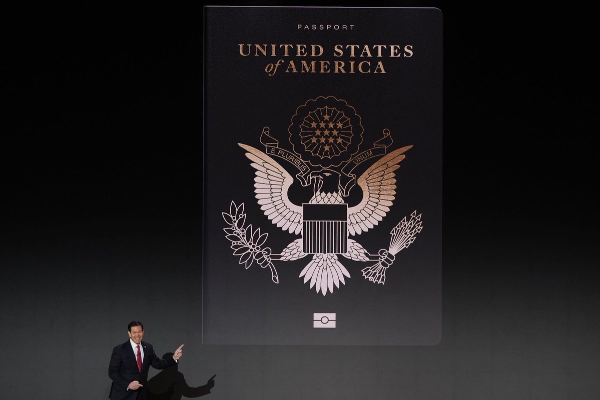 SecRubio's tweet photo. Starting next year, most Americans will apply for their passport entirely online. A revolution in how government works for the American people. The Trump Administration is making government simpler, faster, and more accessible. https://t.co/dTrv2GzZTk