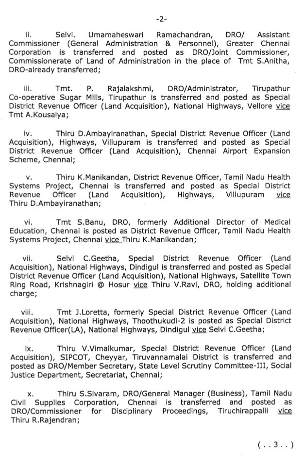 h_pongilath's tweet photo. Transfer &amp; Postings Orders for District Revenue Officer #DRO Cadre/rank Officials Issued (29th Sept 2026) by the Chief Secretary for #Tamilnadu Govt
#Chennai #Sivagangai #GreaterChennaiCorporation #Vellore #Tirupathur #Villupuram #Thoothukudi #Tiruchirappalli #TNCSC #Nagapattinam https://t.co/AFTD3TBI8H