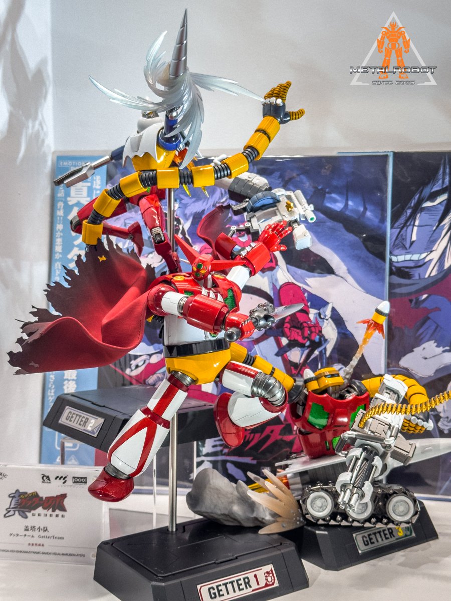 GokinMr's tweet photo. Guangzhou Comic City (29/09/2026): Il Cheoljang Getter Team di CCS/P001 https://t.co/8oBJmFr1hH #CCSToys #新ゲッターロボ #真ゲッター1 #getter #合金 #真盖塔1 #三一萬能俠 #肥仔三一萬能俠 #蓋塔1號機 #P001 #动漫星城 #wonderfestival #上海 https://t.co/1FewJ2v8fK