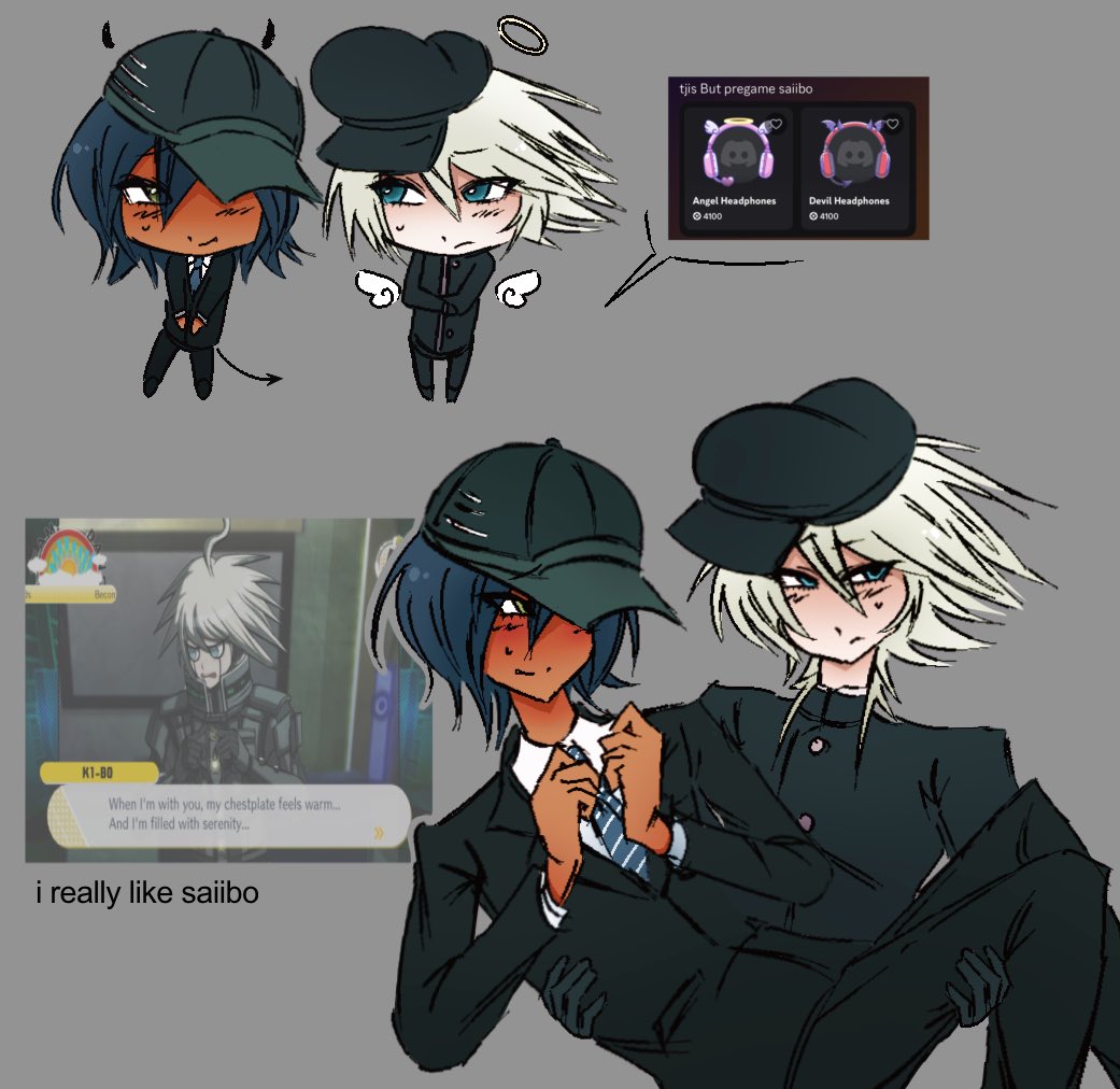 shingyuji's tweet photo. took a saiibo break!!!! more reqs tomorrow hopefully 𓂂ɞ̴̶̷ ₃ ɞ̴̶̷𓂂 #danganronpa https://t.co/sJTKXapENh
