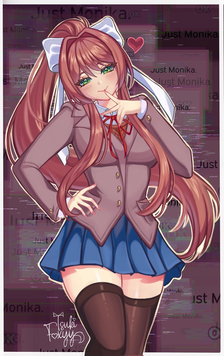 tsukifoxyy's tweet photo. Just Monika https://t.co/L2jCnngjHs