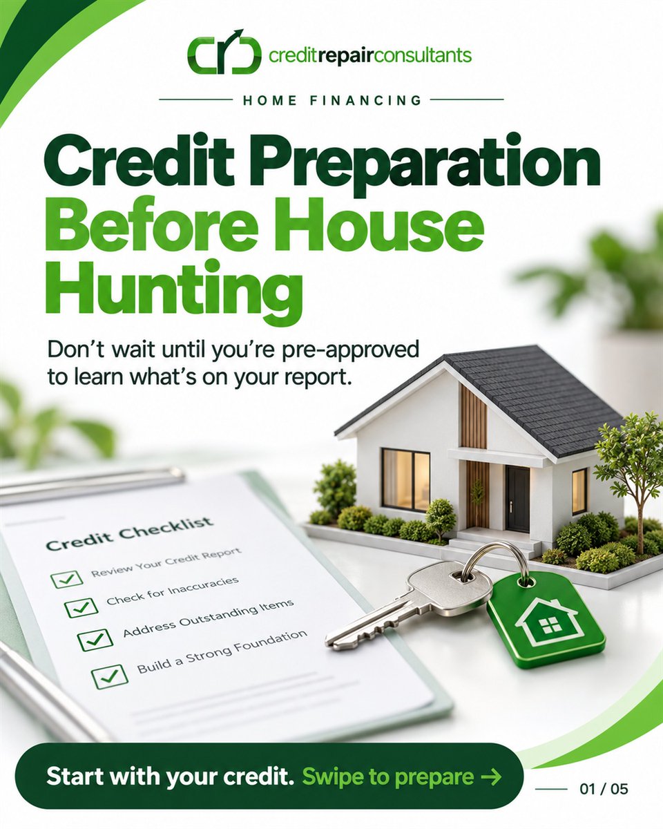 CreditRepairCns's tweet photo. Your home search starts before the first open house. 🏡

Get familiar with your credit before house hunting. This 5-part checklist covers your reports, debts, utilization, and recent activity. 🧵

#Homebuying #CreditEducation https://t.co/YKXTHxNJAo