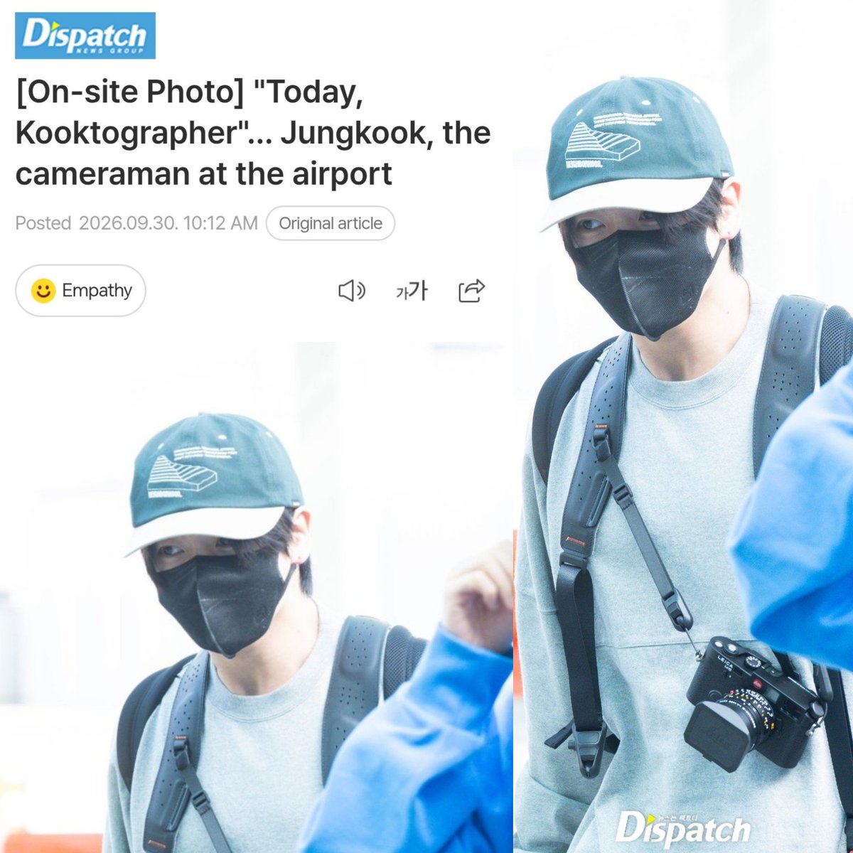 JungkookCrave_'s tweet photo. Dispatch calling Jungkook “Kooktographer” 😭 https://t.co/wbtzXgDzYv