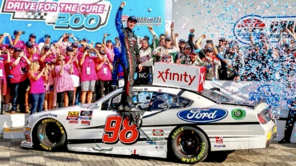 LegendsNascar's tweet photo. Chase Briscoe won the 2018 Drive for the Cure 200 at Charlotte eight years ago today. π
It was his first career Xfinity (@NASCAROReillyAP) series win.
#FirstTimeWinner π https://t.co/KdoEgEHJNK