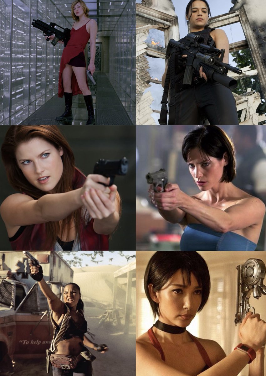 Thehorrorkid's tweet photo. The women of the Resident Evil film franchise https://t.co/GVqFuCRhL6