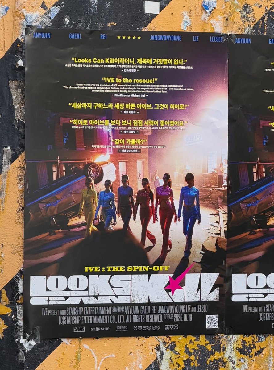 anyujinss2's tweet photo. SOMEONE SAW IVE “LOOKS CAN KILL” POSTER PROMOTION ON SEONGSU ?! 

THEIR FITS WITH THEIR REPRESENTATIVE COLOR HELLO, NO WONDER THEY SAID POWER RANGERS https://t.co/tTkYnPKASS