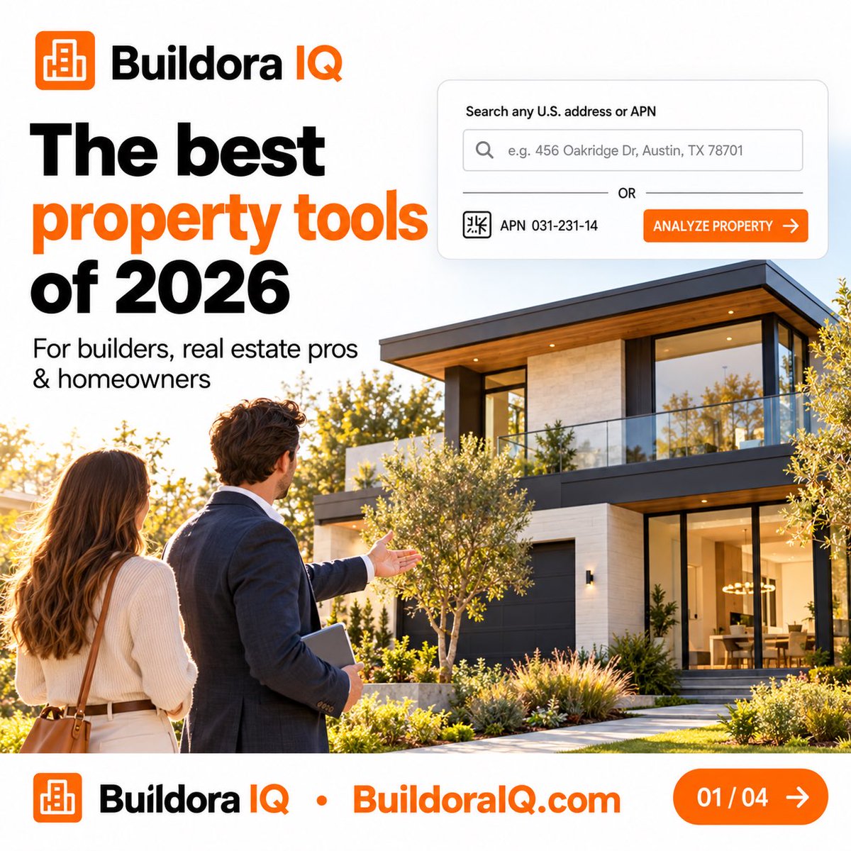 BuildoraIQ's tweet photo. Explore the property tools of 2026 at https://t.co/id43BLSmhP 🧡
#BuildoraIQ #PropertyIntelligence #RealEstateTools #Builders #PropertyDevelopment #Homeowners https://t.co/ut4IPXySWW