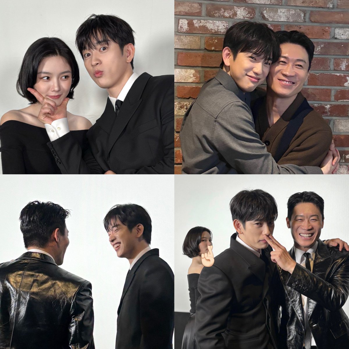 ultnyeong's tweet photo. jinyoung with his co-actors from #100DaysofDeception 🤍 https://t.co/lZ6bY1cidF