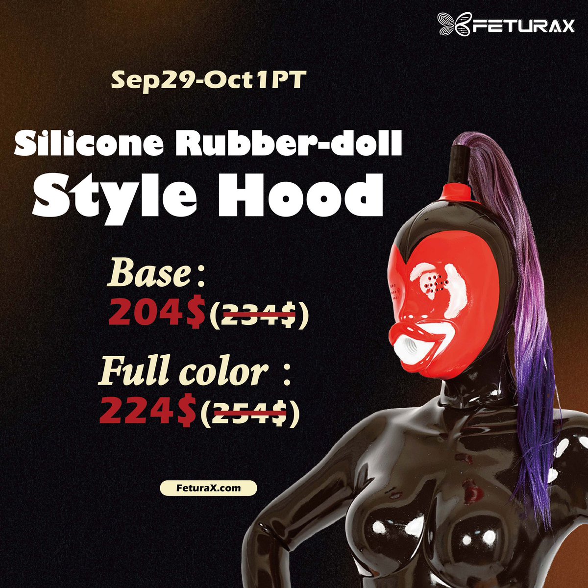 FeturaX's tweet photo. 💋🖤 New Silicone Rubber-Doll Style Hood!

✨ Inspired by hollows_be.latex_an.art

💋 Full, seductive red lips
🎀 Twist-on interchangeable ponytails — multiple styles to choose from
👀 Micro eye openings for easier movement and visibility

🔗https://t.co/hMGhcUPnx4

🎁 GIVEAWAY TIME!

✨ Follow + Comment + Repost for a chance to win one FREE!

🎉 1️⃣ lucky winner will be selected!
#feturax #rubber #latex