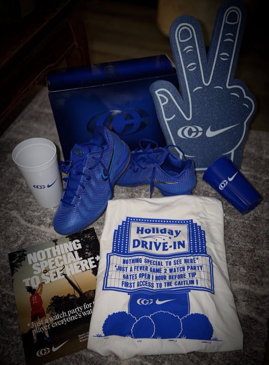 caitlinclarksty's tweet photo. Nike went all out for their Caitlin 1 drive-in playoffs watch party event 😮🎇 https://t.co/bkFxOvF622