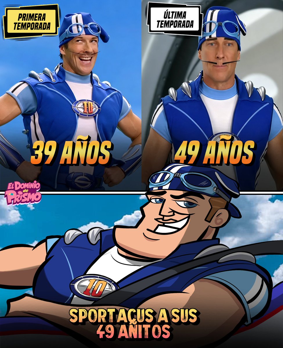 DominiodePrismo's tweet photo. 🍎🦸 Magnús Scheving, el gimnasta y actor islandés que le dio vida a Sportacus, tenía 39 años cuando se grabó la primera temporada de LazyTown, y 49 cuando se emitió la última, en 2014.

De principio a fin se siguió viendo espectacular. https://t.co/JZdT94HYJP