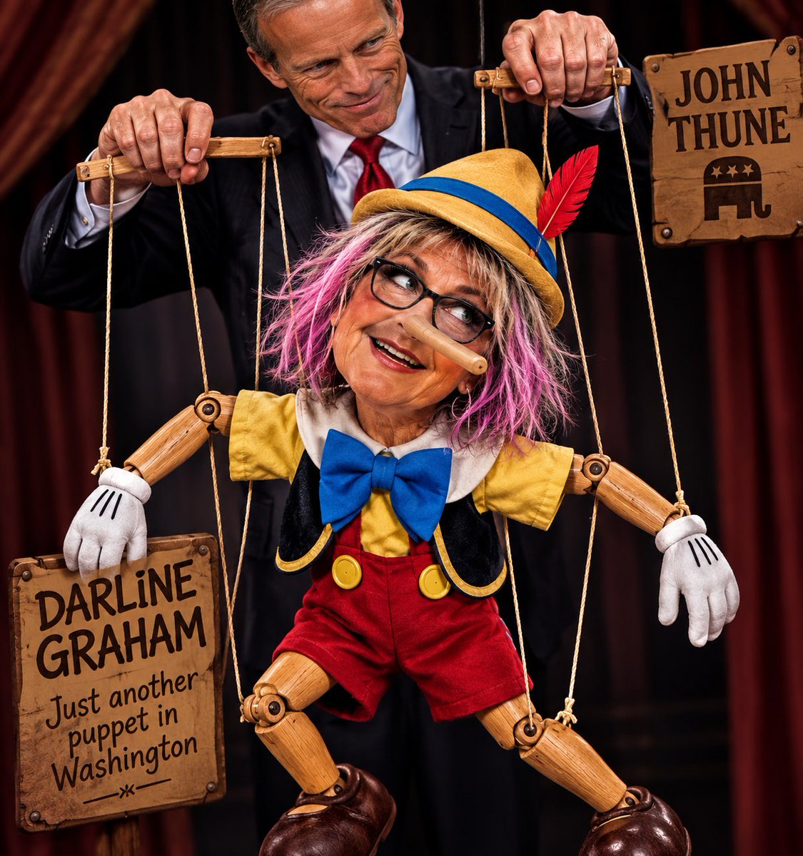 NYtoRed's tweet photo. Thune doing Darline just like the rest of the Senate- #writeinralph https://t.co/VkEqV3ayzL
