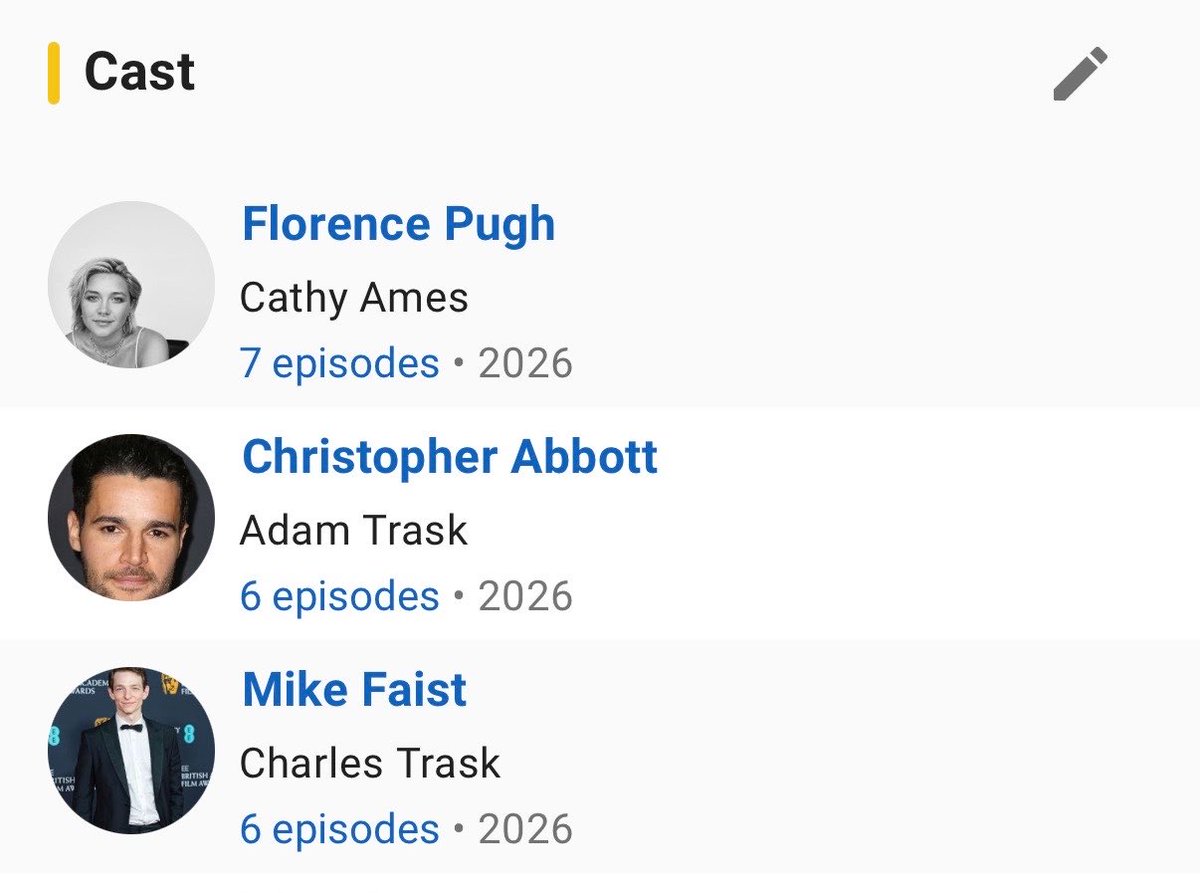 riversersh's tweet photo. okay EoE oomfies they finally updated the imdb page with the real amount of episodes that everyone will be in and Mike Faist is in 6!! https://t.co/ET5qp3RBwF