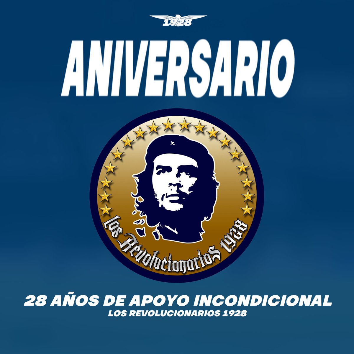CiclonAzul_1928's tweet photo. 💙🦅 HOY ES EL ANIVERSARIO DE LA REVO 1928

Un 29 de Septiembre de 1998 Nacía la Barra "Los Revolucionarios 1928"

28 Años de Historia apoyando al Motagua en las Buenas y Malas en Sol Norte

¡¡¡ Feliz Aniversario Hinchas Incondicionales !!!

#ElCiclonAzul1928 #Motagua #LaRevo1928 https://t.co/Wbkm68NwIm