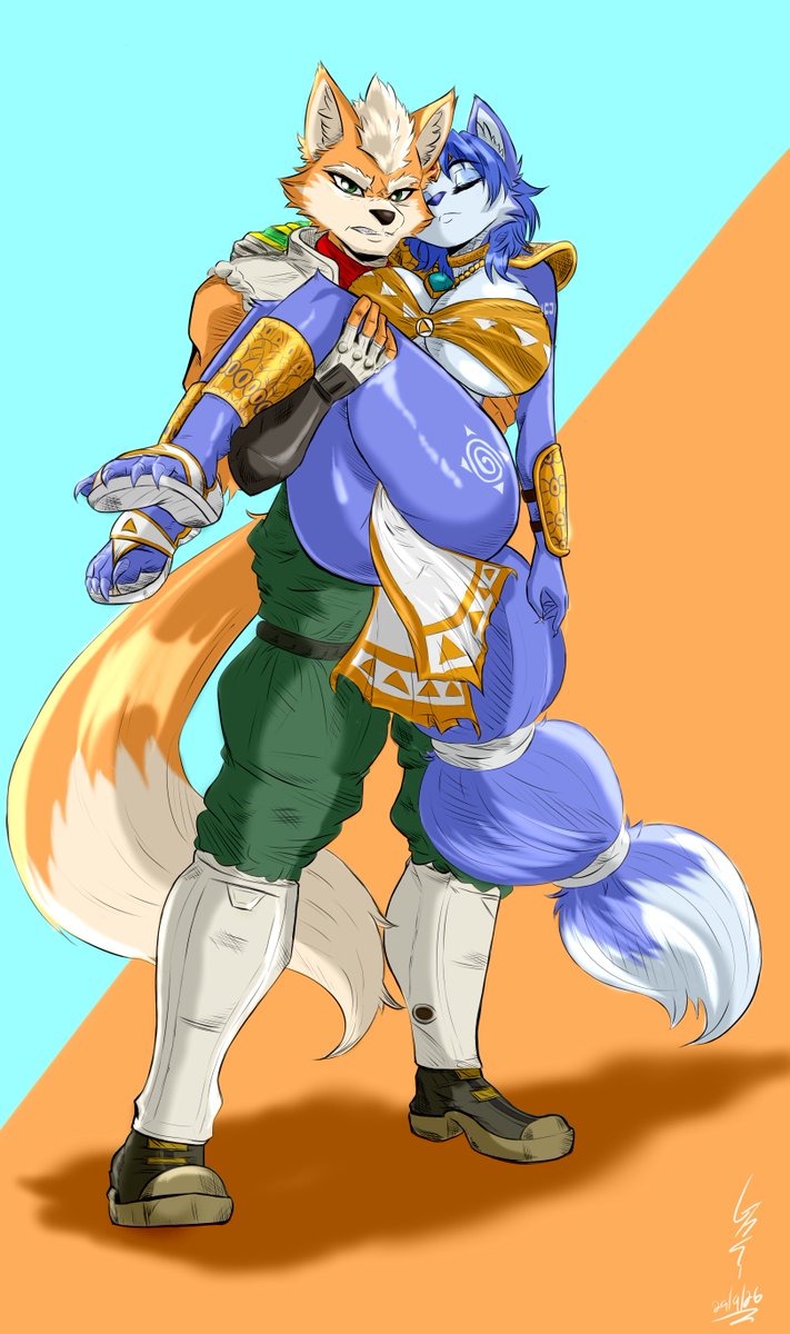 ghostinhood's tweet photo. Fox McCloud n Krystal 
commission for anonymous @RealKrystalFox 
#starfox #krystal #artmootsㅤ https://t.co/RBrqhKiDiA
