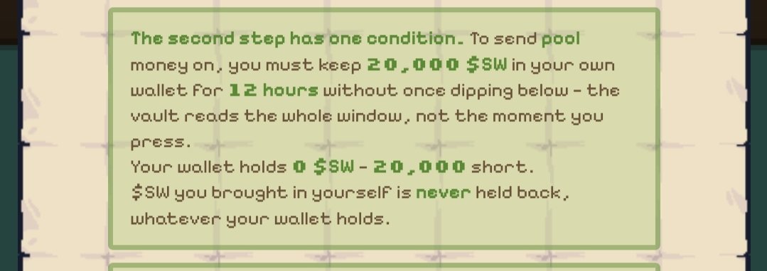 NexGenDreamer's tweet photo. @stonewatch_rh Does the system require a 20,000 balance to be hold for 12 hours every time before making a withdrawal? Because I’ve already hold 20k for over 12 hours and have made a withdrawal, but the notification is still there @0xOziK https://t.co/36xtEg7WM0