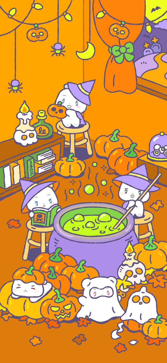 asterumidol's tweet photo. meumemimu october 2026 wallpaper (for phone, ipad/tablet, pc)

halloween meumemimu 👻🎃 https://t.co/srI2uOV5ap