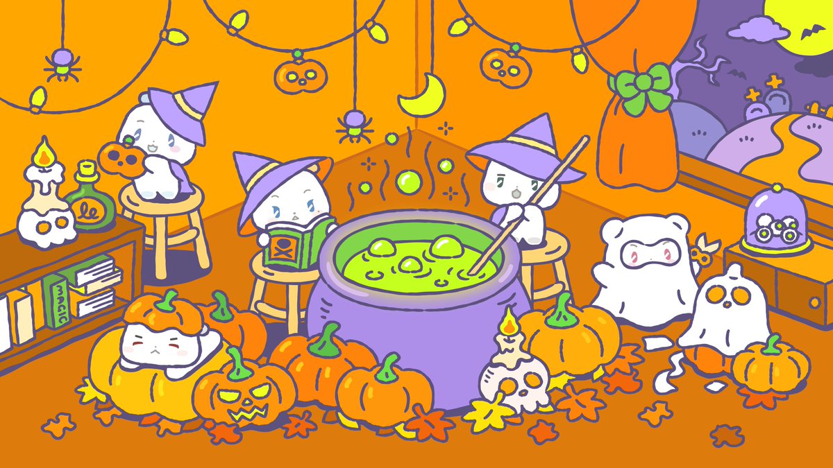 asterumidol's tweet photo. meumemimu october 2026 wallpaper (for phone, ipad/tablet, pc)

halloween meumemimu 👻🎃 https://t.co/srI2uOV5ap