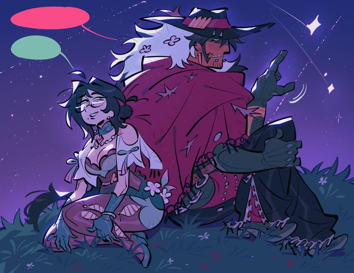 Meepinx_'s tweet photo. What could they be saying…💭🌌

#HonkaiStarRail #RuanHill #Plumwire https://t.co/ifhug3Cjxh