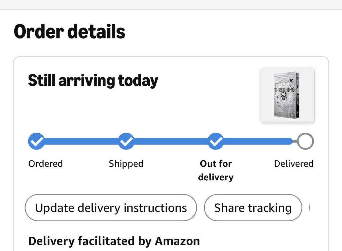 M_Dizzle14's tweet photo. When I pre-ordered #threshingday  MONTHS ago, I totally didn’t mean I wanted it the day it came out 🙄. Count your days @amazon, I knew I should have gone to @bnbooks https://t.co/FRtDOH1LEN