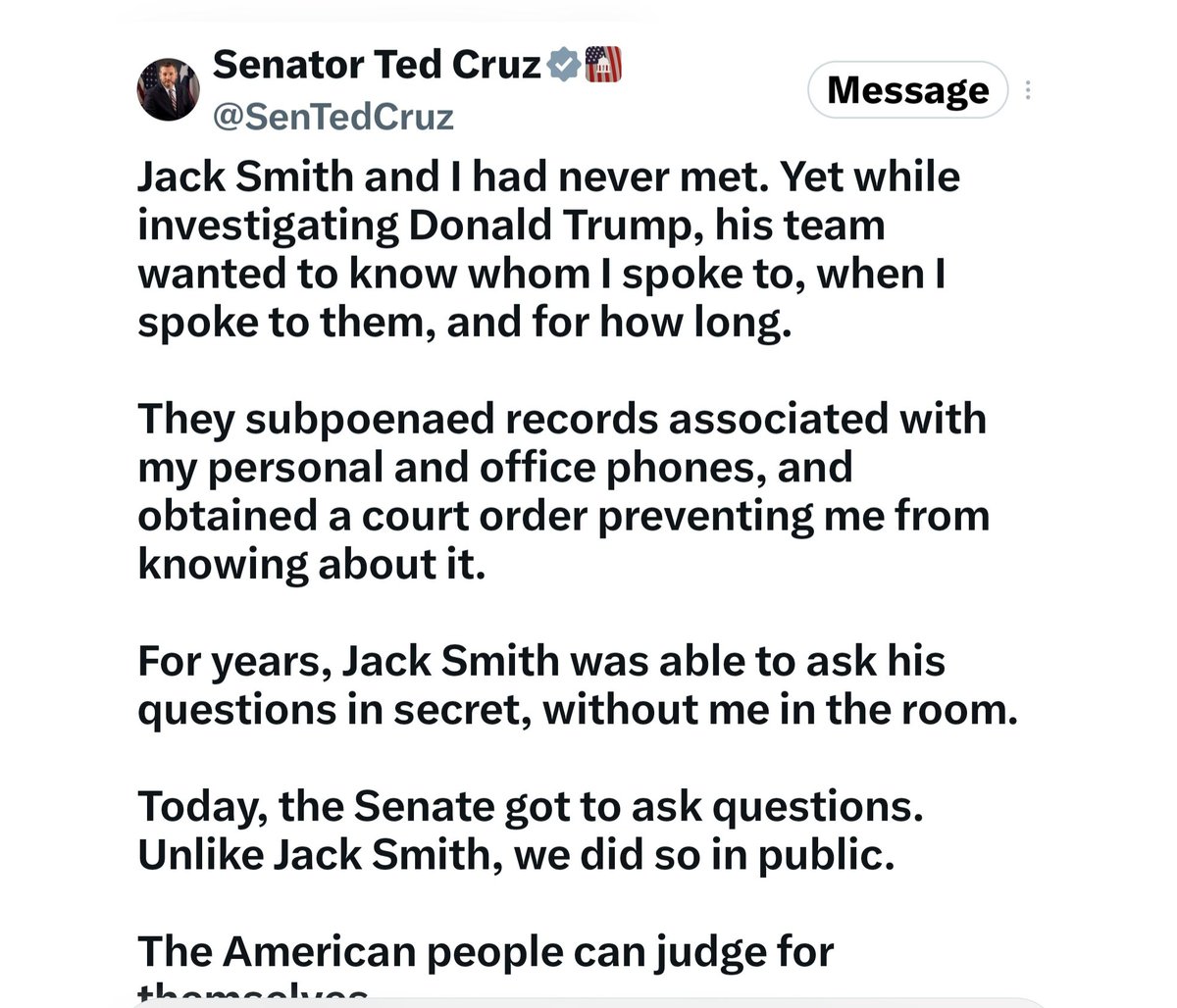 GenoVeno73's tweet photo. Riiightttttttt bcos it's normal and common practice for investigators and detectives to notify suspects of a crime of every step they take to build their case in proving their suspect committed a crime.

I thought your stupid ass was a lawyer @SenTedCruz @tedcruz

👇👇👇👇 https://t.co/QDVKS8pkxi