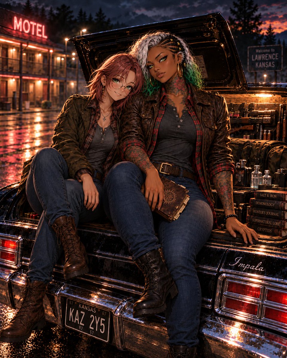 Yunasakurami's tweet photo. Good evening lovelies! Doing a fun cosplay drop for you all tonight. hehe my "Baby" and my lovin together lol. Lovin got me this car as a surprise after i told her it was my dream car <3 @AI_DEMON_LORD  Ja'zela Fox @followers #yunasakurami #weare_jazna #supernatural #samanddean https://t.co/BOL0xn0WFz