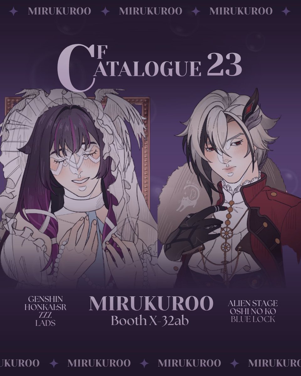 mirukuroo's tweet photo. [💖+ 🔁 appreciated!]
🌸Mirukuroo CF23 Pre-Order 
MAIL ORDER &amp; PICK UP🌸

📋Circle Shirotake Mushroom
📍X-32
💌PO: 30 sep - 10 Oktober 2026
💌OTS pick up day 2
🌏 GO DM FIRST

♡ GENSHIN, HSR, ZZZ, Blue Lock, LADS, Oshi No Ko, Alien Stage ♡

🔗LINK BELOW
#Cf23Catalogue https://t.co/f0jITkgExy