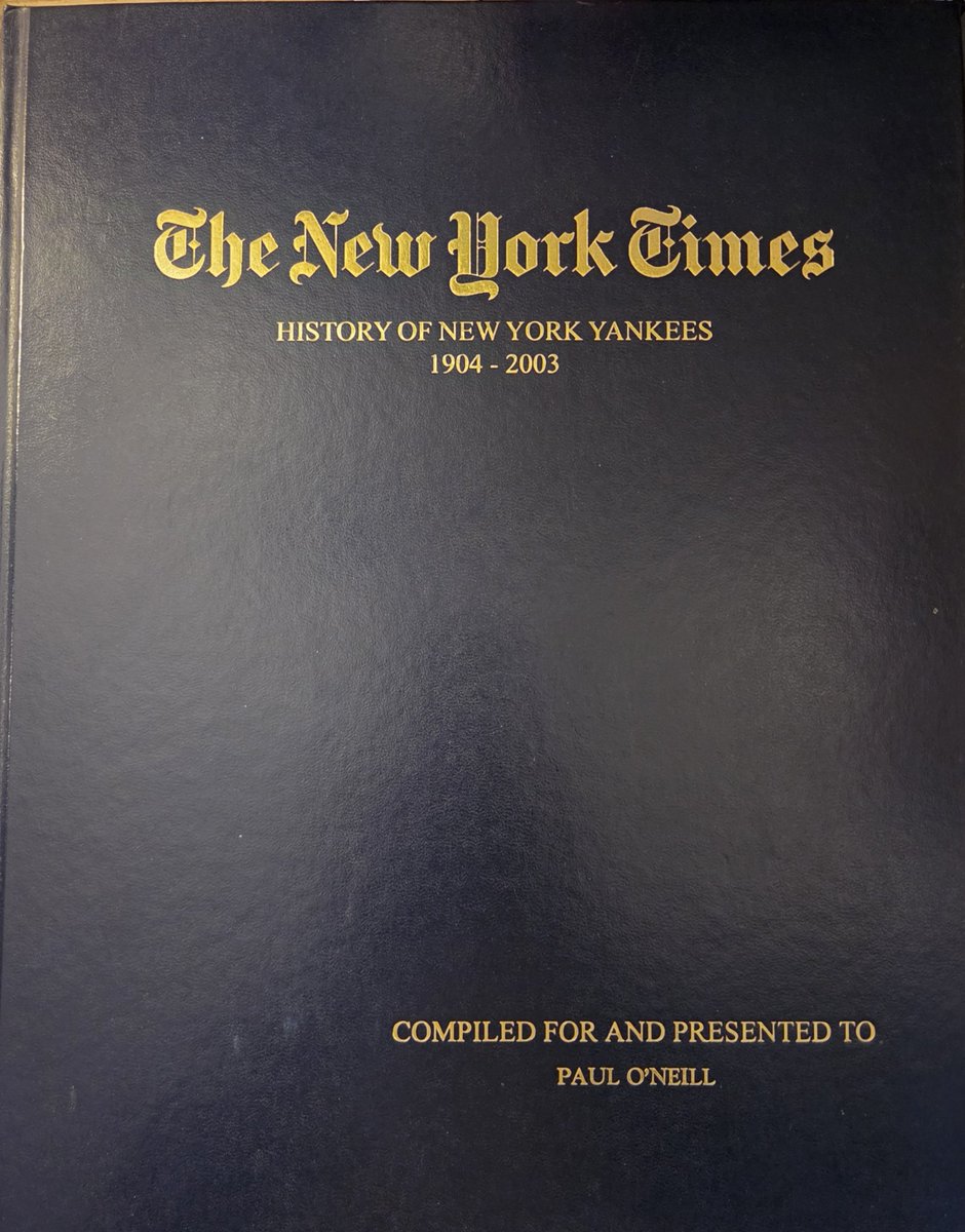 Captain__Yankee's tweet photo. @PaulONeillYES Hey Paul over 10 yrs ago I was at Steiner sports and I was given a special book! I wanted reach out to you &amp; ask if you would like YOUR book back? https://t.co/XgTuKKUlvN