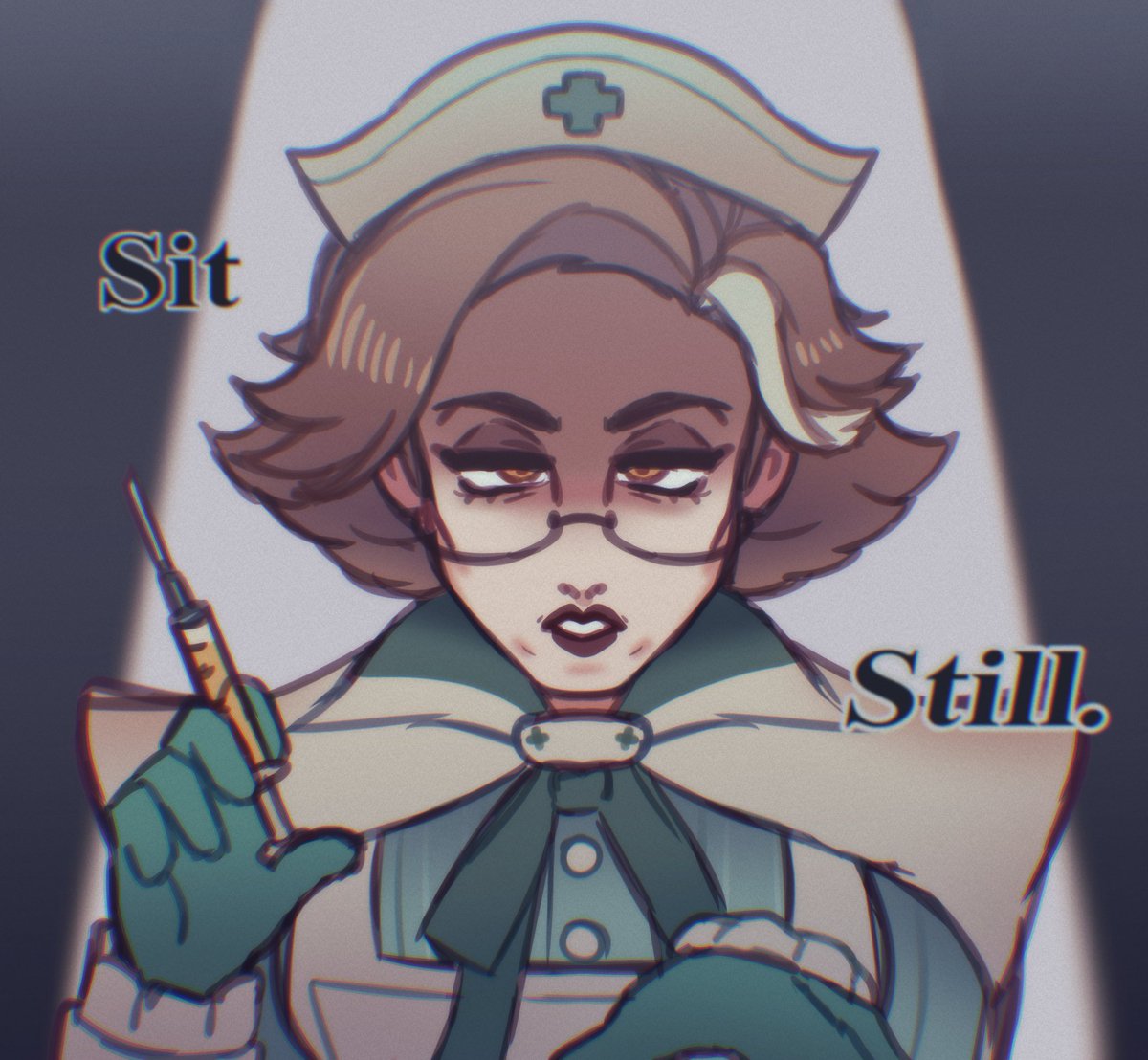 geistsnecklace's tweet photo. "I know what's good for you." #deadlock #nurseharrow https://t.co/8iOLEVsXPW