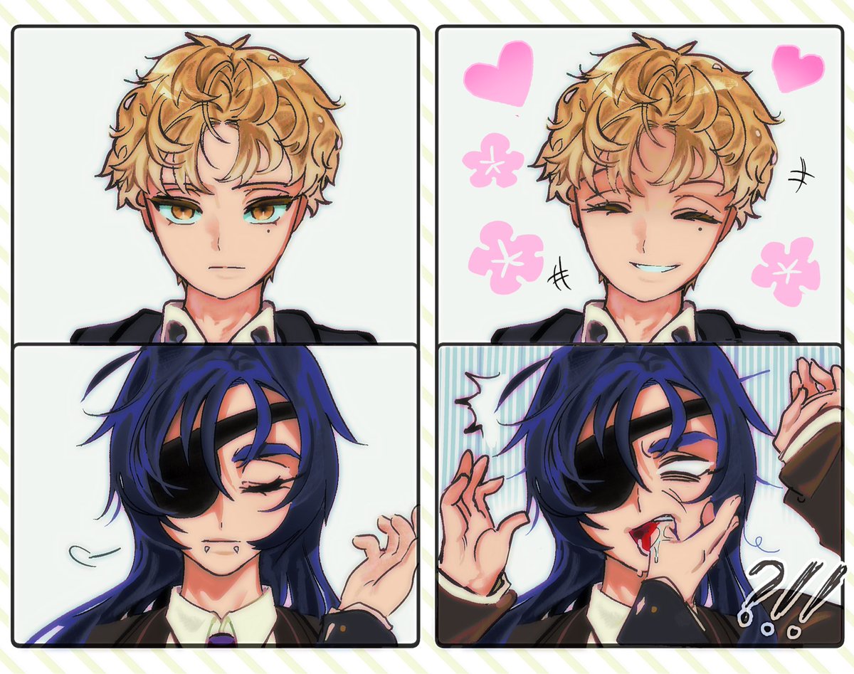 GGhostyxx's tweet photo. #yumeship #shionsha 
“failed to hypnotise your crush” 
by somnie 🦇🦇🦇 https://t.co/oVK24nmtCL