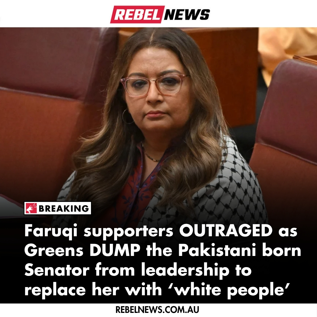 therealrukshan's tweet photo. 🚨 Faruqi supporters OUTRAGED as Greens DUMP the Pakistani born Senator from leadership to replace her with ‘white people’

The deputy leader, who was contending for the top job after Larissa Waters’ sudden resignation from the post, was ousted by a David Shoebridge and Steph Hodgins-May ticket.