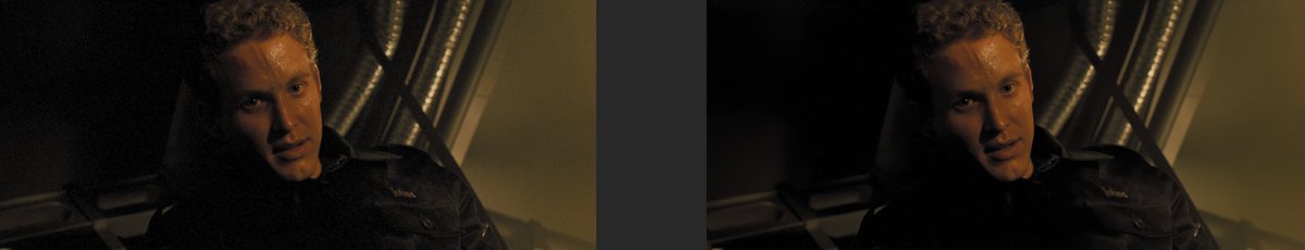 MescOriginals's tweet photo. Tonight's late-night movie is...

Pitch Black (2000) Director's Cut 8K HDR

Before (left 2160p HDR UHD) &amp; after (right 4320p HDR) stills from an 8K HDR screen and aren't full-frame.
#Tuesdayvibe #PitchBlack #HalloweenSeason #CreatorLife https://t.co/a8QIGBJ1vQ