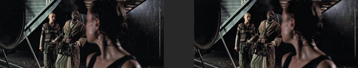 MescOriginals's tweet photo. Tonight's late-night movie is...

Pitch Black (2000) Director's Cut 8K HDR

Before (left 2160p HDR UHD) &amp; after (right 4320p HDR) stills from an 8K HDR screen and aren't full-frame.
#Tuesdayvibe #PitchBlack #HalloweenSeason #CreatorLife https://t.co/a8QIGBJ1vQ
