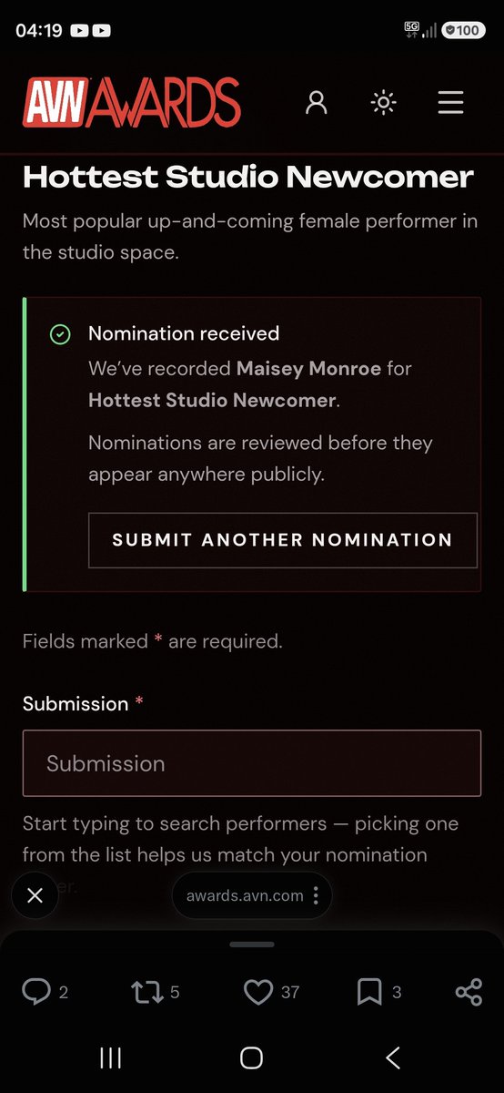 MorganLjuno1eq's tweet photo. My votes for you beautiful @MaiseyMonroe 🥰❤️🙏 https://t.co/YbYpQPFefE