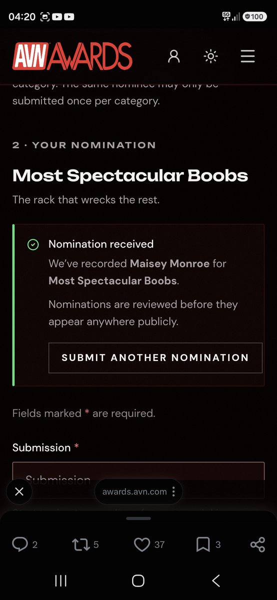 MorganLjuno1eq's tweet photo. My votes for you beautiful @MaiseyMonroe 🥰❤️🙏 https://t.co/YbYpQPFefE