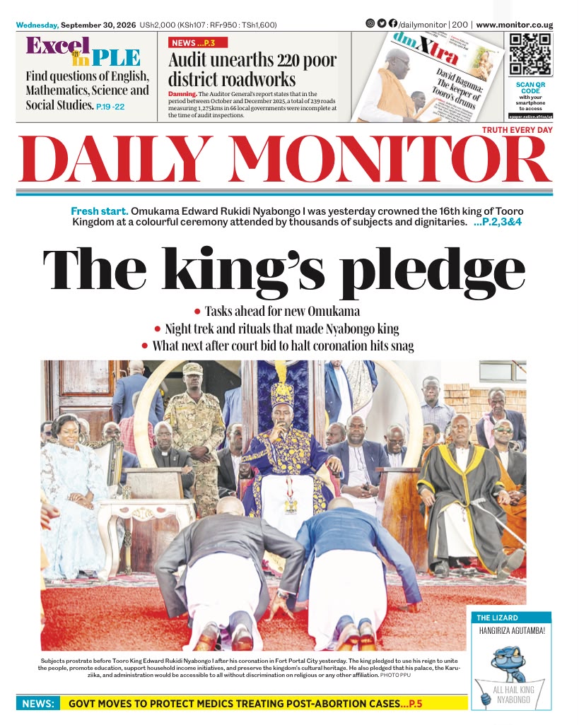 DailyMonitor's tweet photo. Daily Monitor is now available on newsstands and online Stay informed with in-depth stories, special reports, and fresh perspectives. Access the e-paper anytime, anywhere via https://t.co/kFpll0Z94z #MonitorUpdates #TruthEveryDay https://t.co/yGy8pRDtWZ