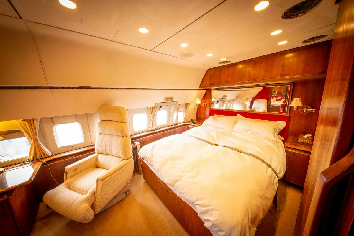 IamDMarge's tweet photo. You Can Now Sleep In A Retired Private Jet For Less Than A 5-Star Hotel https://t.co/tATQQibFMI https://t.co/cKscEQGNMB