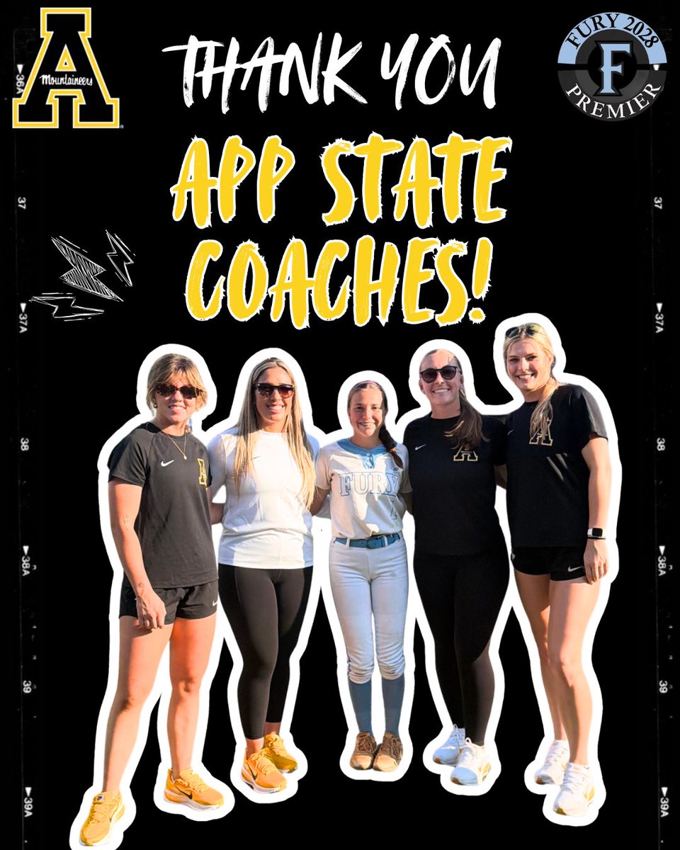 FuryPremier2028's tweet photo. Thank you @AppStateSB Coach Jones and the entire Staff for running an excellent camps! Last month @NatHughes2029 came to the overnight camp and @DevinWinchell was there this weekend. They loved Boone, the atmosphere of the camp and the way the coaches poured into the players! https://t.co/uLr5GDLNYT