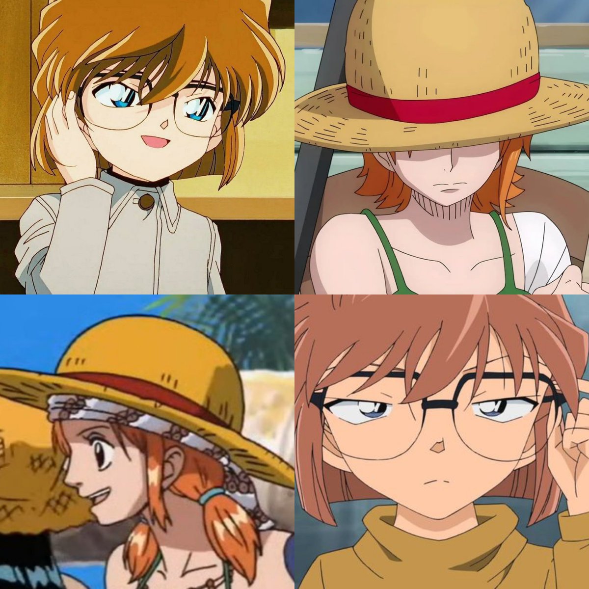 Emaaiss's tweet photo. I love OP and DC✌️
My favorite female characters are Nami and Ai.

I feel like this rarely gets discussed—prob cuz they’re from different anime, haha. To me, Nami &amp; Haibara’s character portrayals are so similar 🫠🩷, so I wanted to share my thoughts on what they have in common!— https://t.co/x0Hp0J9NOg