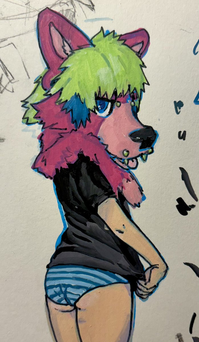 drderrpy's tweet photo. Doodle of me in my fursuit https://t.co/giqHrKp9vi