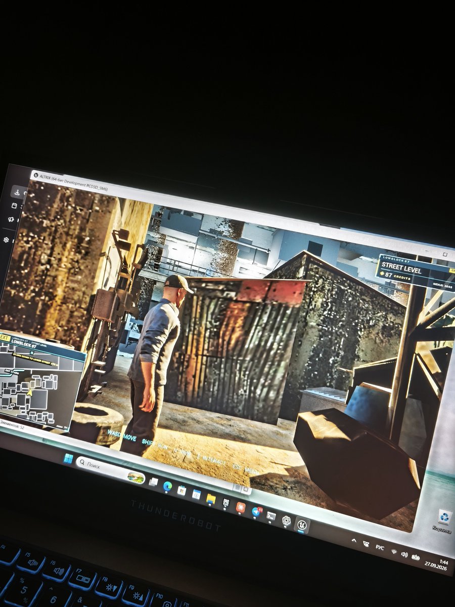 ALTRIXVISION's tweet photo. 🎮 ALTRIX — dev build leak. Rusted industrial streets, moody cyberpunk lighting, Lowblock 87, 2056. Early but atmospheric. 

#ALTRIX #Cyberpunk #GameDev #Gaming https://t.co/Y6NoPkLZjg