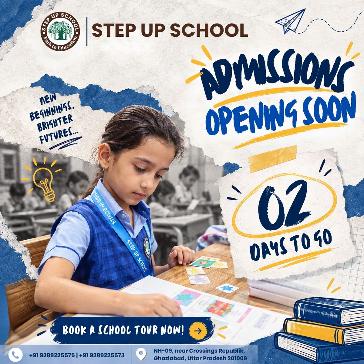 StepUpSchool2's tweet photo. WHERE EVERY CHILD GETS A CHANCE TO SHINE

Every child is unique.
Every dream deserves the right beginning.
And every journey of excellence starts with the right environment.

 Admissions for Session 2027-28 open from 1st October 2026. https://t.co/3AHw7McjHZ