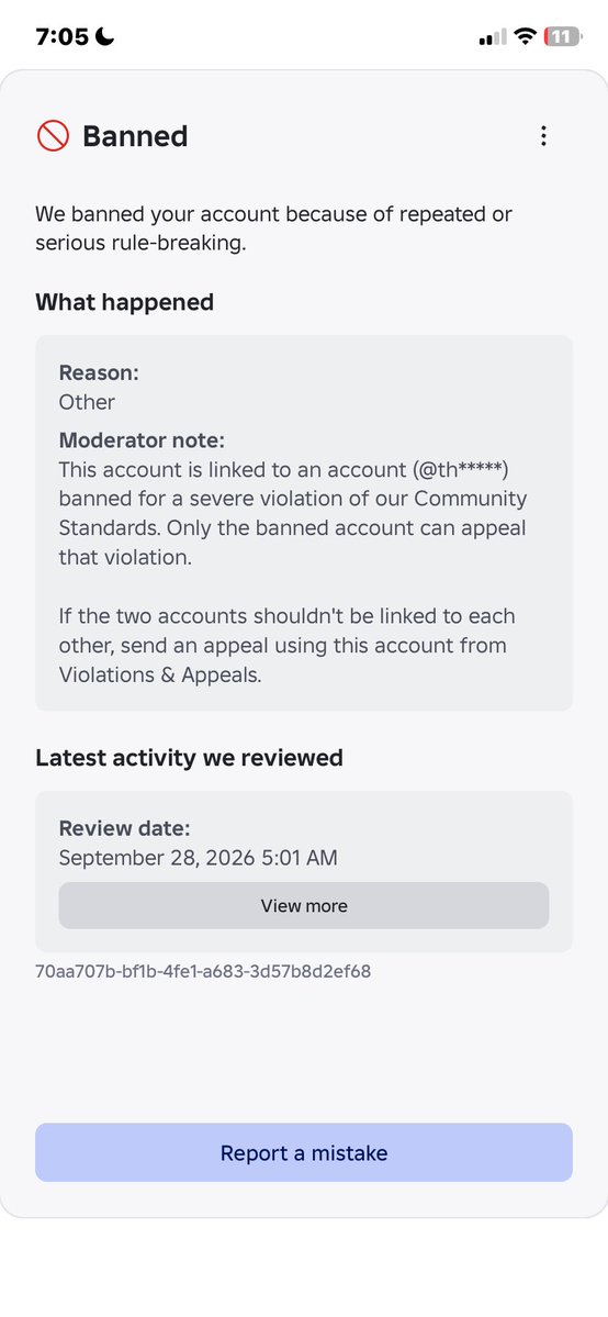 BSZylicc's tweet photo. @MyUsernamesThis Banned because of my brother https://t.co/dBIobUmQdt